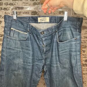 Naked & famous | super skinny guy button fly denim jeans